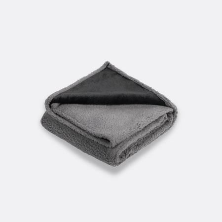 hundeteppe fleece grå