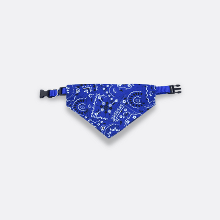 Hundebandana med justerbart halsbånd blå