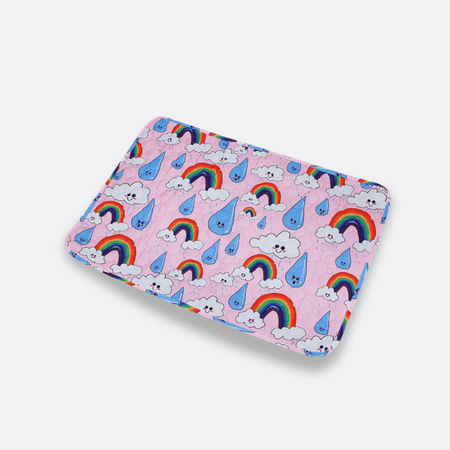 Vaskbar tissematte hund regnbue