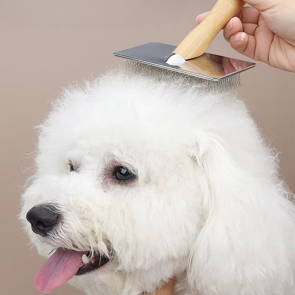 Hundebørste med Treskaft