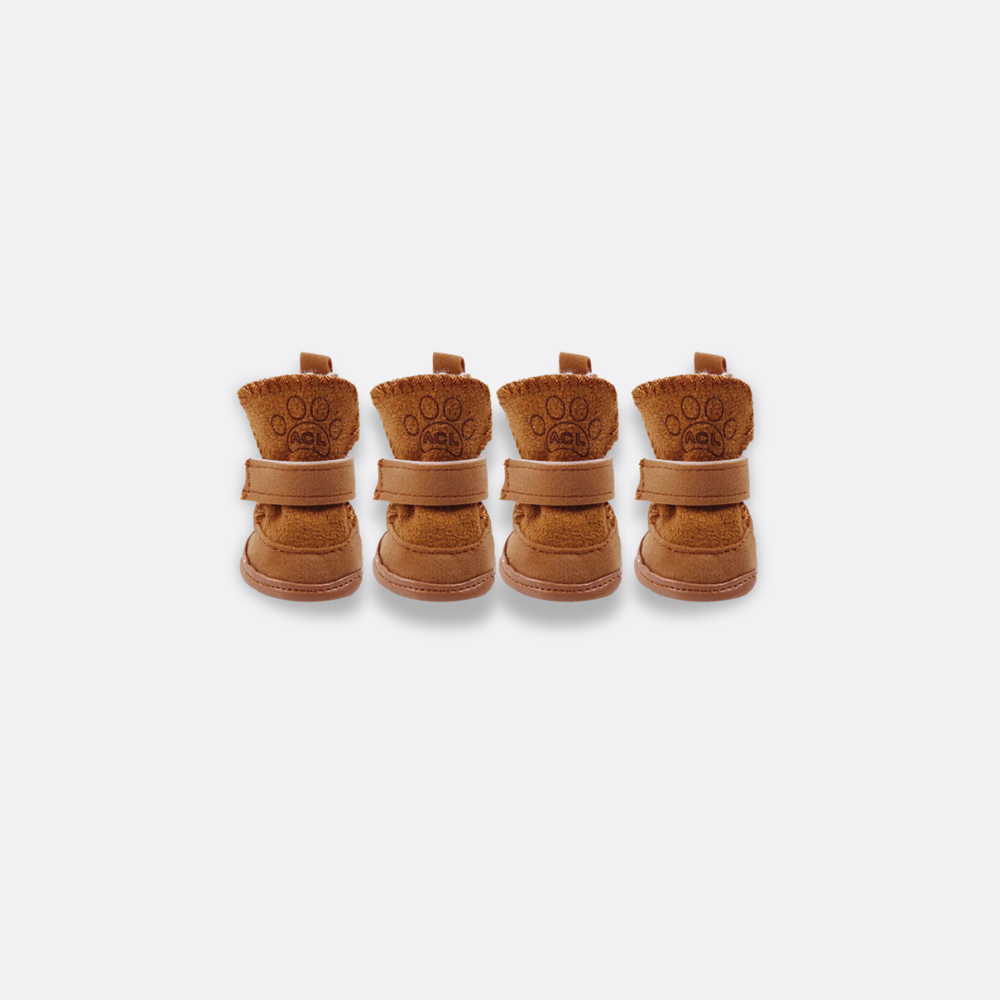 vintersko til hund brun