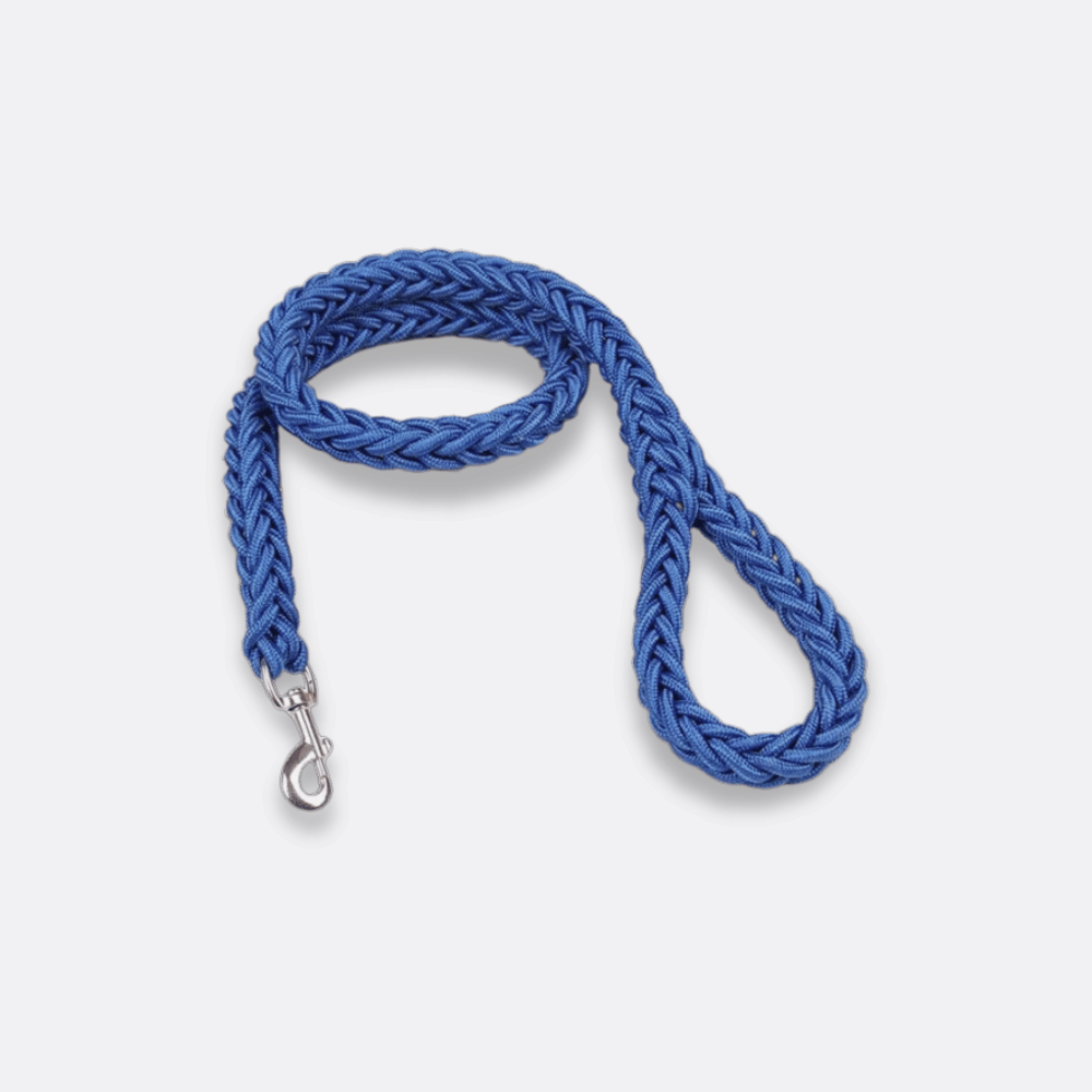 Strikket hundebånd blå