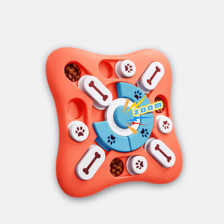 Aktivitetsleke hund puslespill rød