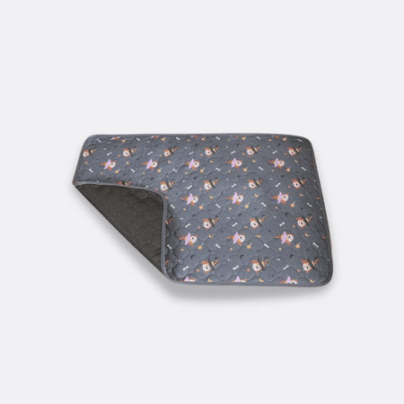 Tissematte for valpetrening grå med hund