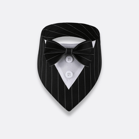 Sløyfe til hund svart med striper