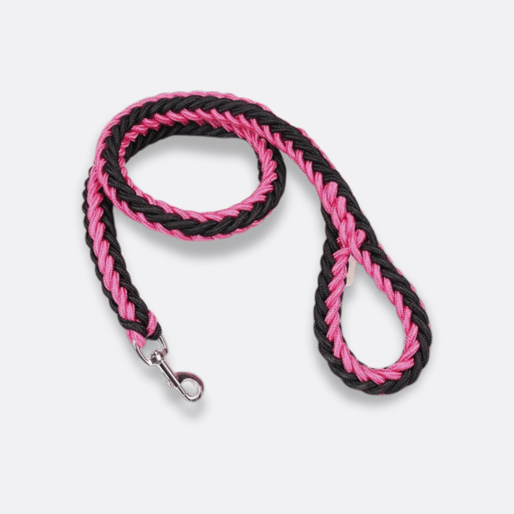 Strikket hundebånd rosa