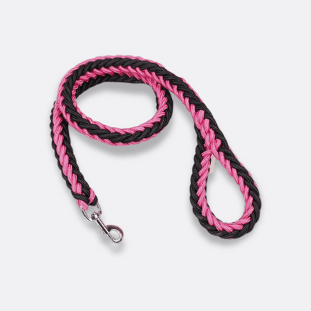 Strikket hundebånd rosa