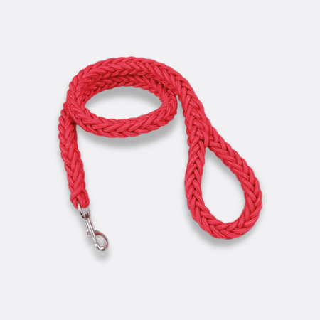 Strikket hundebånd rød