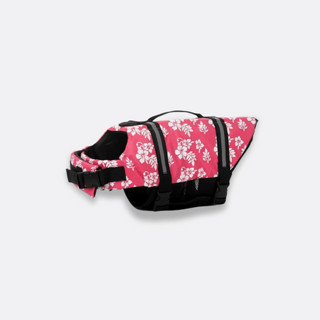 Sommer hundeflytevest rød blomster