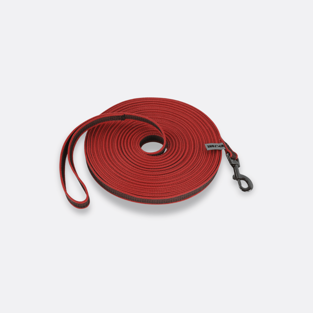 Langt Hundekobbel i Fiber rød