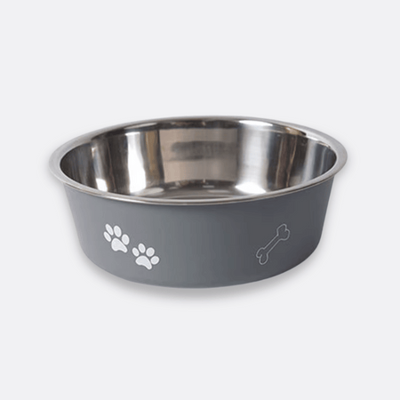 Hundskål Sklisikker PawSecure grå