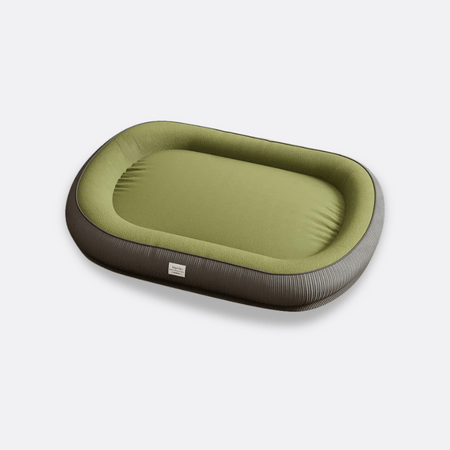 Myk hundeseng med memory foam grønn