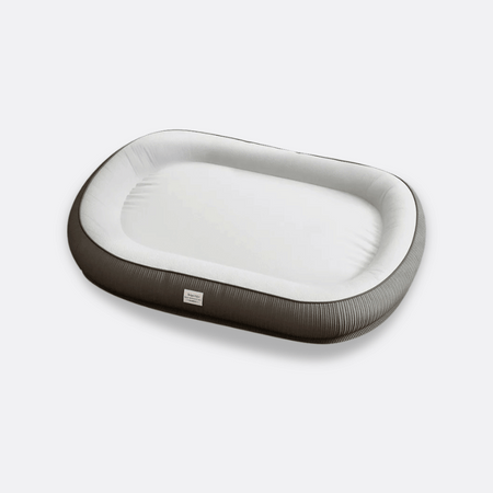 Myk hundeseng med memory foam grå