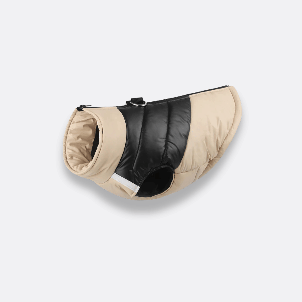Vinterjakke hund i polyester beige