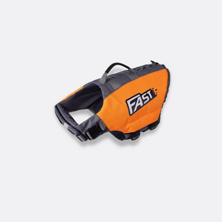 Justerbar flytevest hund fast oransje