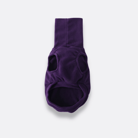 Fleece hundevest høy hals mørk lilla