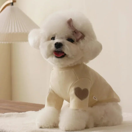 Polyester hundegenser hvit