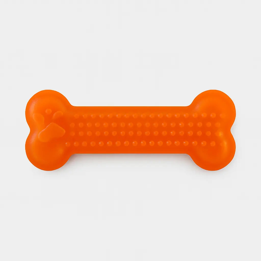 hundebein i gummi oransje